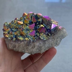 Titanium aura quartz angel aura